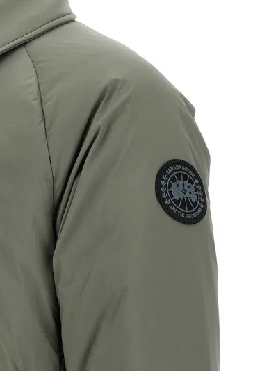 Canada Goose Cropped Padded Jacket With Button-up Front In Gray