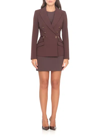 Elisabetta Franchi Blazer - Rojo Oscuro In Burgundy