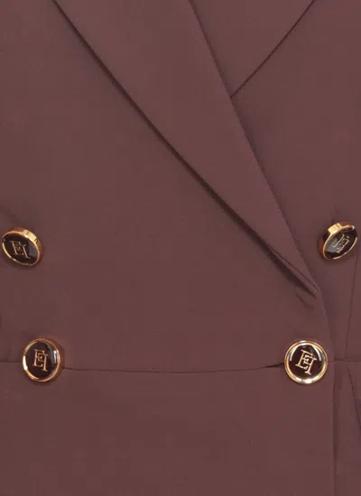 Elisabetta Franchi Blazer - Rojo Oscuro In Burgundy