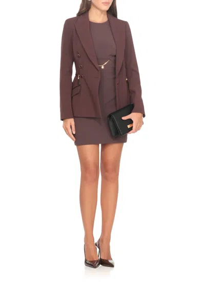 Elisabetta Franchi Blazer - Rojo Oscuro In Burgundy