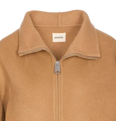 Khaite Garret Wool Jacket In Brown