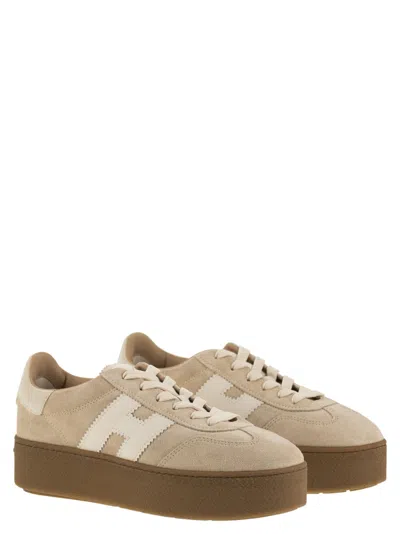 Hogan Cool Suede Trainers With Thick Soles In Multi