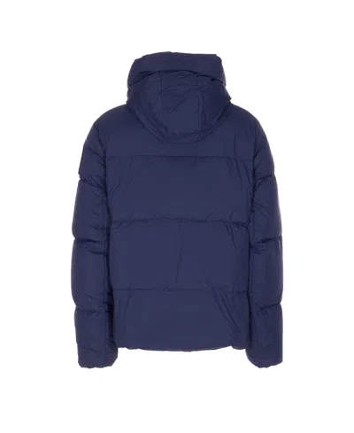 Canada Goose Black Classic Front-zip Jacket With High Collar And Utility Pockets In Blue