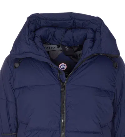 Canada Goose Black Classic Front-zip Jacket With High Collar And Utility Pockets In Blue