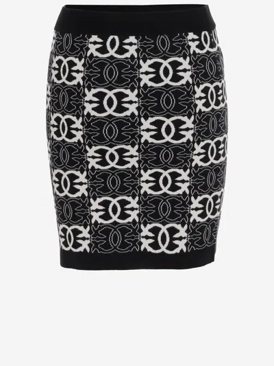 Pinko Jacquard Knit Mini Skirt In Multi