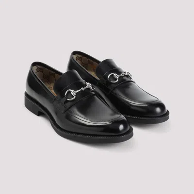 Gucci Leather Loafers In Black