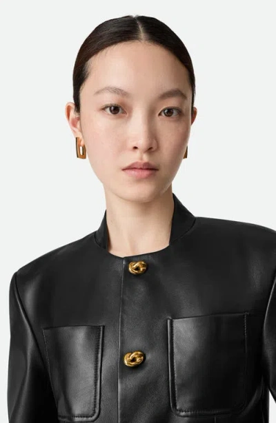 Bottega Veneta Soft Napa Lambskin Leather Jacket With Knot Buttons In Black