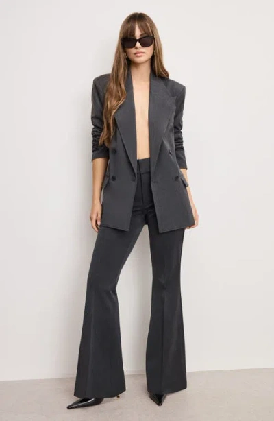 Good American Women's Double-breasted Oversized Blazer In Gray