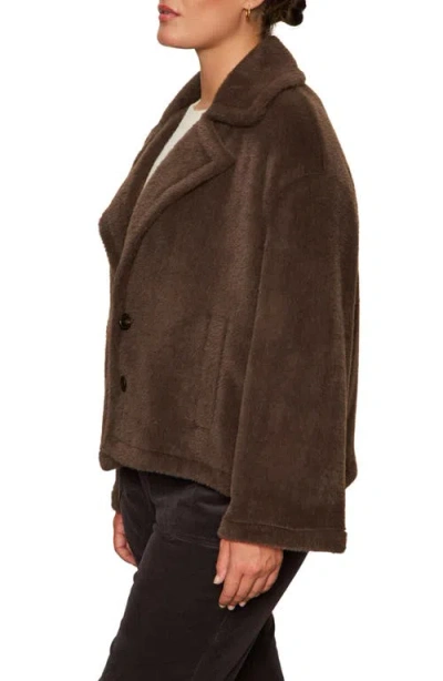 Sanctuary Colette Faux Fur Jacket In Brown