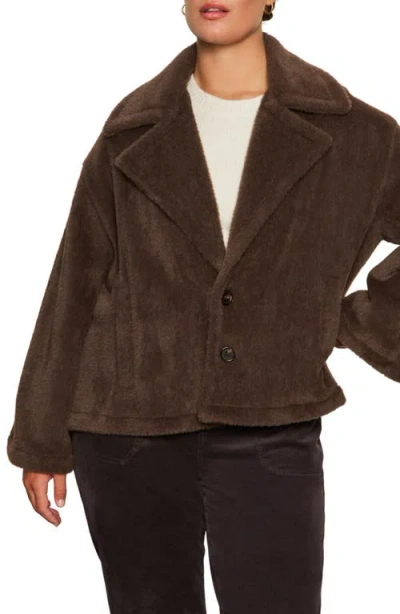 Sanctuary Colette Faux Fur Jacket In Brown