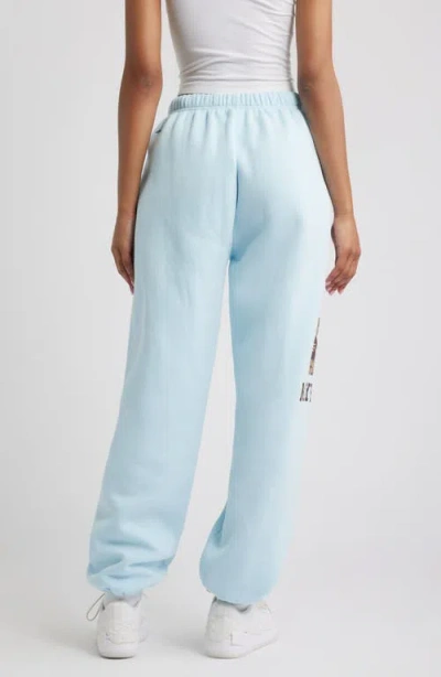 The Mayfair Group Bear Fleece Graphic Joggers In Blue
