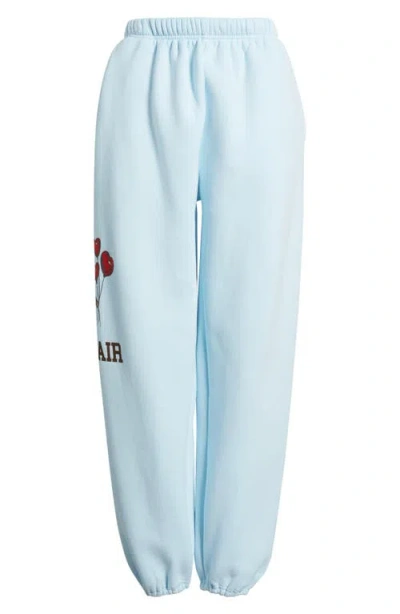 The Mayfair Group Bear Fleece Graphic Joggers In Blue