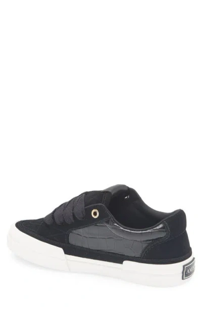 Amiri Black Leather Sunset Skate Sneakers In Black