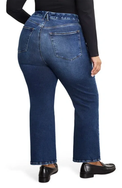 Good American Soft-tech Good Crop Mini Bootcut Jeans In Blue