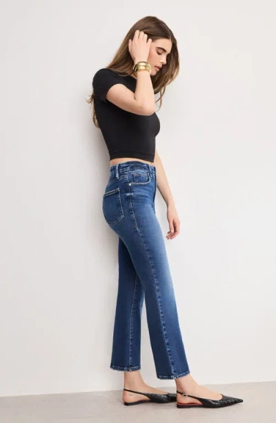 Good American Soft-tech Good Crop Mini Bootcut Jeans In Blue