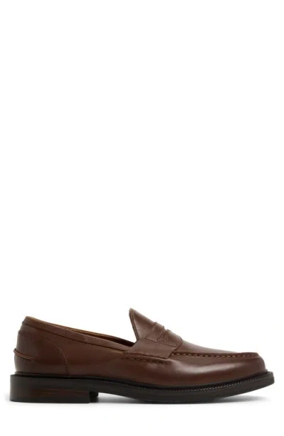Aldo Buckley Penny Loafer In Brown
