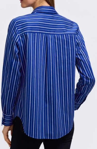 Foxcroft Margie Stripe Button-up Shirt In Multi