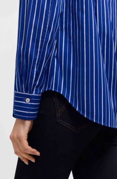 Foxcroft Margie Stripe Button-up Shirt In Multi