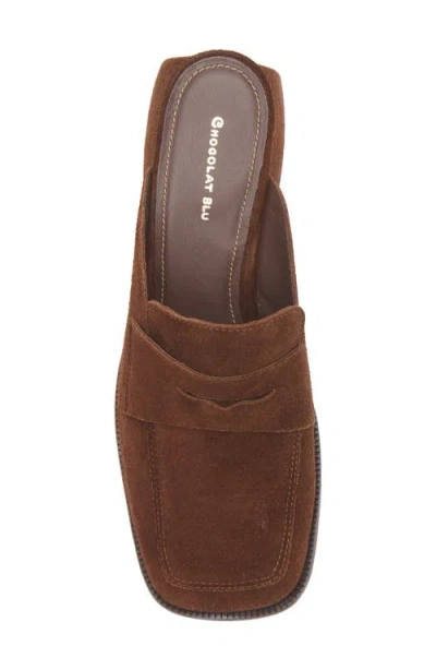 Chocolat Blu Delilah Block Heel Mule In Brown