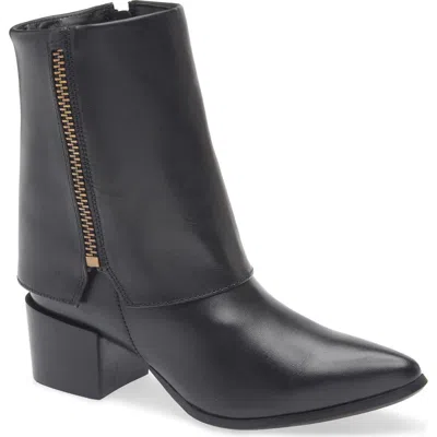 Chocolat Blu Leeza Block Heel Bootie In Black