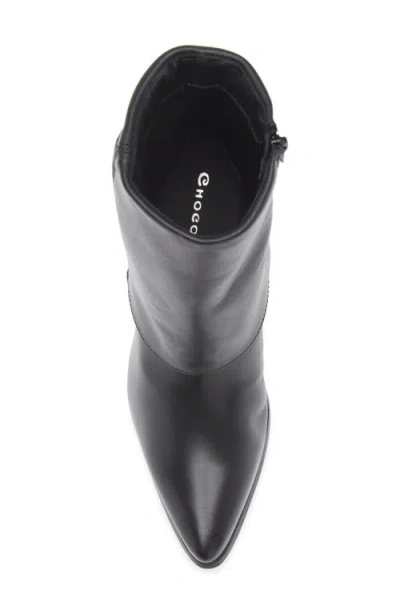 Chocolat Blu Leeza Block Heel Bootie In Black