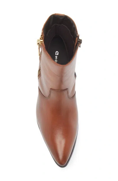 Chocolat Blu Leyla Block Heel Bootie In Brown