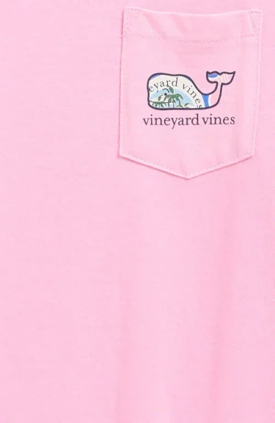 Vineyard Vines Kids' Colorblock Quarter Zip Pullover In Pink