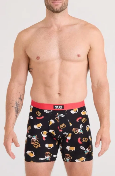 Saxx Men's Vibe Xtra Slim-fit Printed Boxer Briefs In Multi