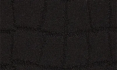 Balmain Croc Jacquard Knit Crop Tank In Black