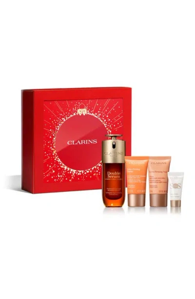 Clarins Double Serum & Extra Firming Skin Care Set $206 Value In Transparent