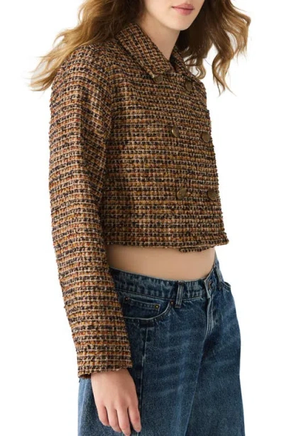 Steve Madden Avie Tweed Jacket In Brown