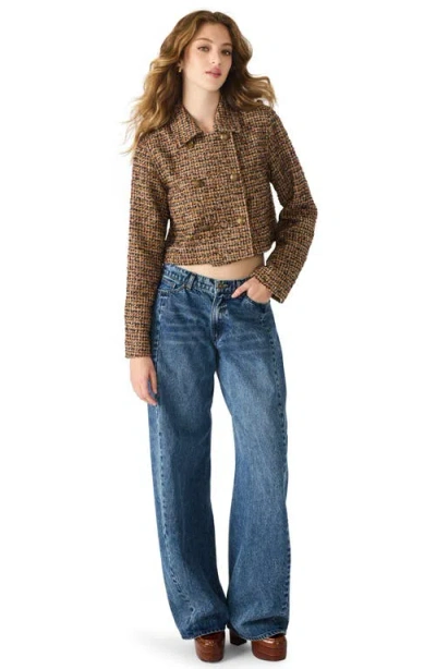 Steve Madden Avie Tweed Jacket In Brown