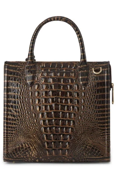 Brahmin Caroline Croc Embossed Leather Satchel