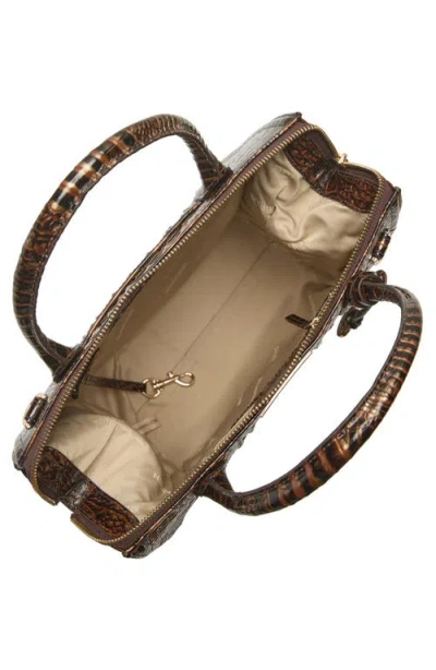 Brahmin Caroline Croc Embossed Leather Satchel