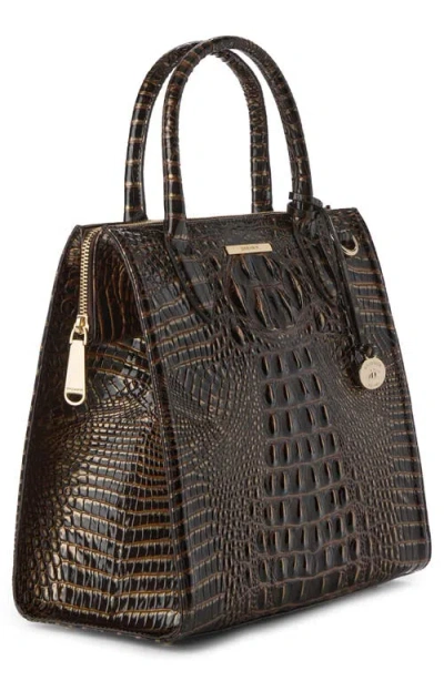 Brahmin Caroline Croc Embossed Leather Satchel
