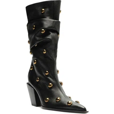 Schutz Tulsa Studded Boot In Black, Women's At Urban Outfitters In Multi