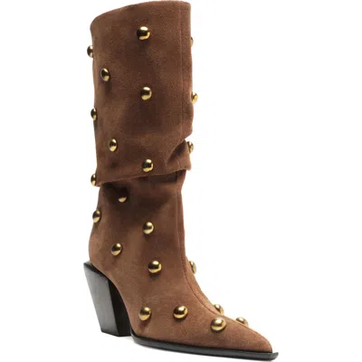 Schutz Tulsa Stud Pointed Toe Boot In Multi