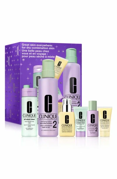 Clinique Great Skin Everywhere Set Dry Combination Skin In Multi