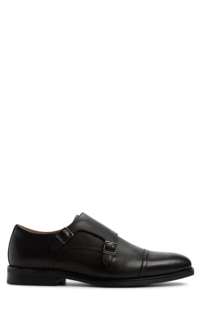 Aldo Argyle Monk Strap Shoe In Black