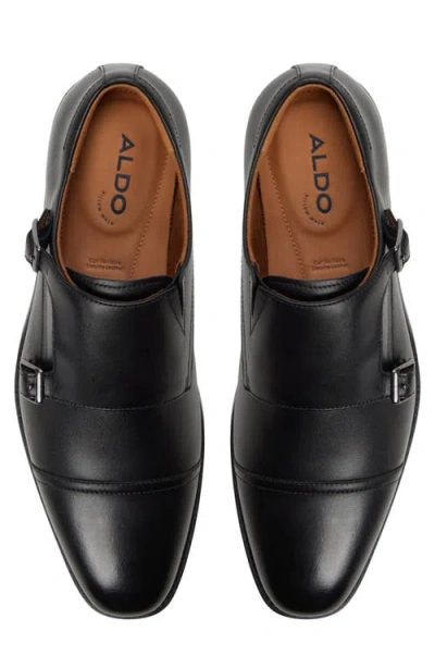Aldo Argyle Monk Strap Shoe In Black
