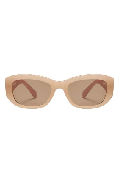 Fifth & Ninth Simone 55mm Polarized Geometric Sunglasses In Brown