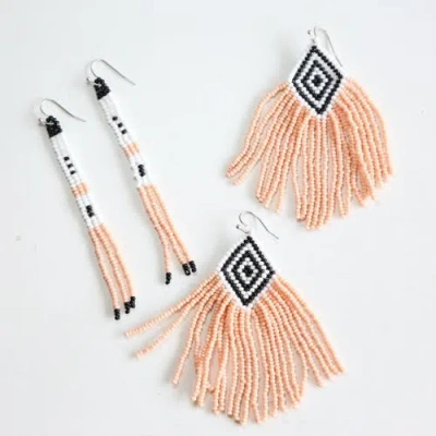 Fosterie Armada Fringe Embera Earrings In Multi