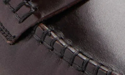 Mango Gathered Leather Moccasin In Brown