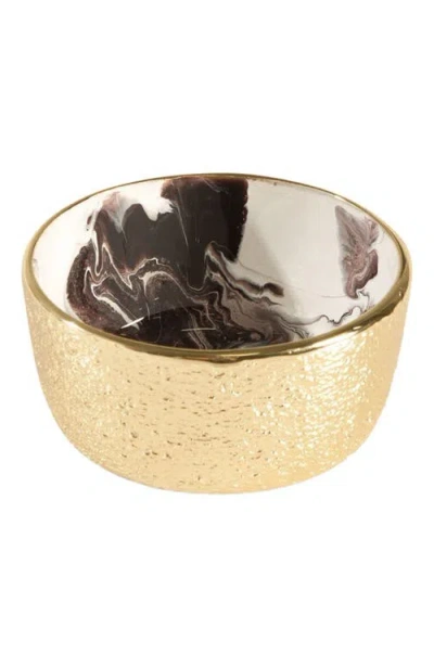 Lunares Bianco Nero Round Bowl In Neutral