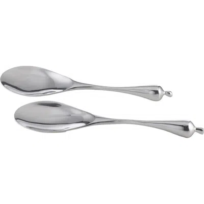 Lunares Pod Serving Set In Silver