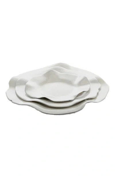 Lunares Ruffled Oyster Plate In Gold