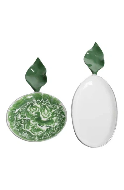 Lunares Verdura Appetizer Plates Oval In White