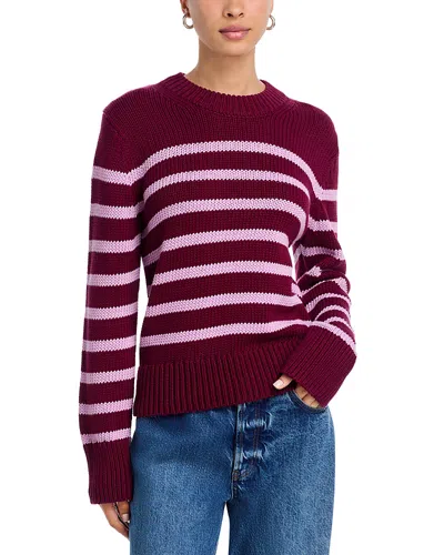Rails Alise Stripe Crewneck Cotton Sweater In Multi