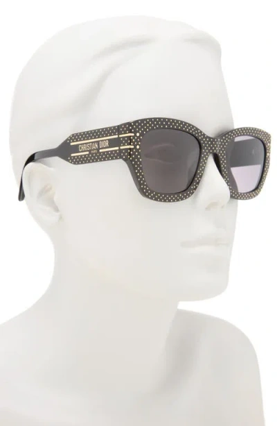 Dior Signature S16i 52mm Square Sunglasses In Black