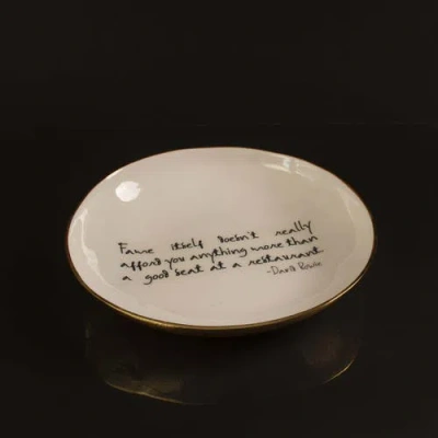 Lunares Bowl With Quote In White